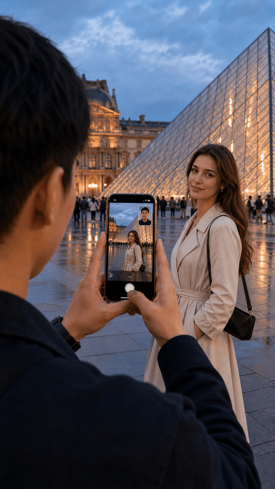 Rear camera reference at the Louvre